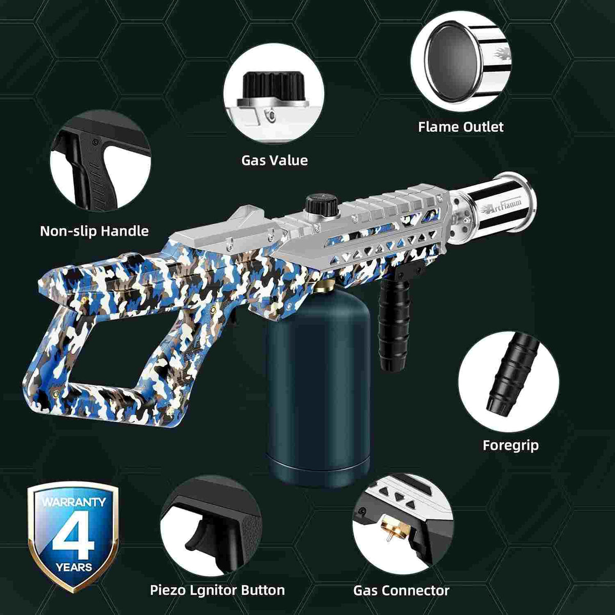 Ultra-Powerful Propane Torch Gun for Weed Burning & Outdoor Cooking