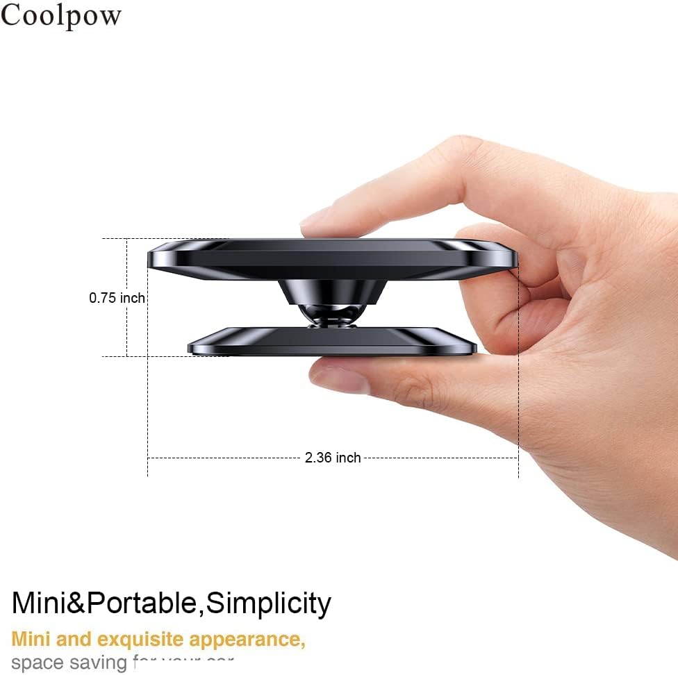 Ultra-Strong N52 Magnetic Alloy Car Phone Mount with 360° Rotation