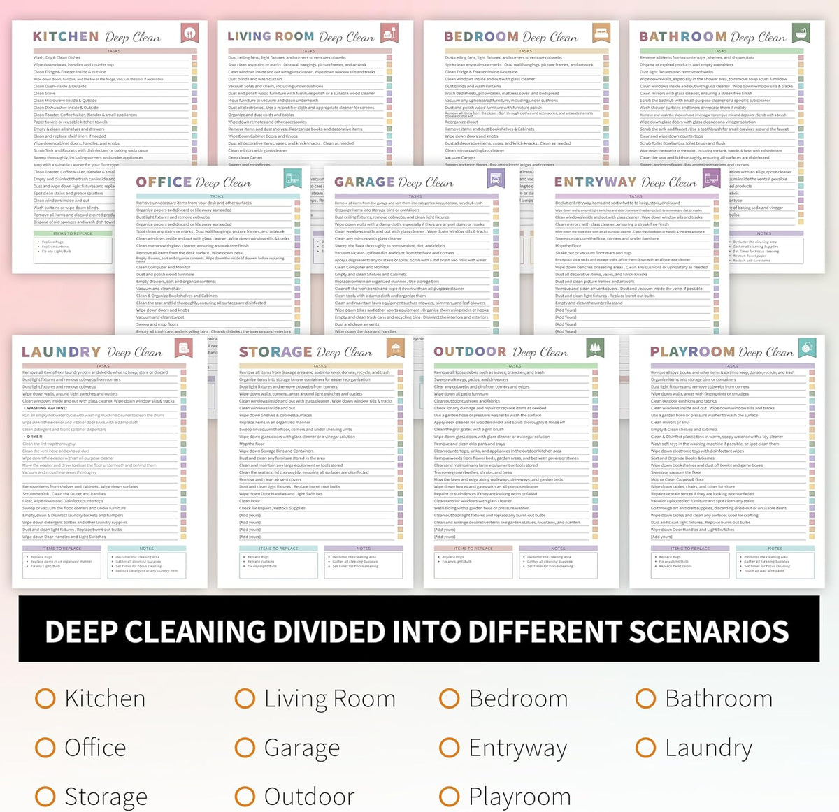 Never Forget a Cleaning Task Again With This Cleaning Schedule & Checklist Planner