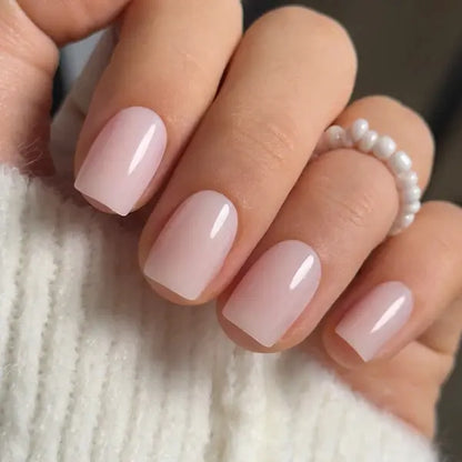 Press-On Nails Set - Salon-Style Milky White Finish For Instant Natural Elegance
