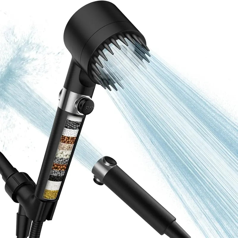 Filtered Shower Head - High-Pressure Micro Nozzle System For Cleaner, Stronger Daily Showers