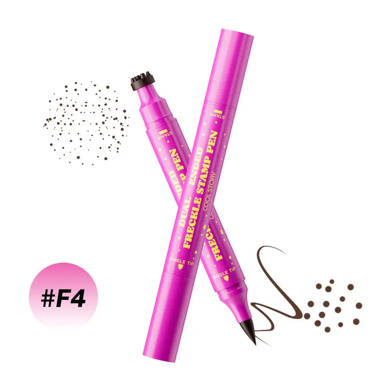 Faux Freckle Stamp Pen - Dual-Ended Stamp & Fine Tip For Natural Sun-Kissed Freckles