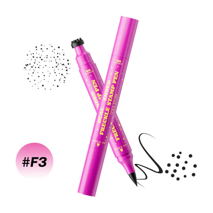 Faux Freckle Stamp Pen - Dual-Ended Stamp & Fine Tip For Natural Sun-Kissed Freckles