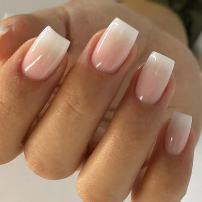 Press-On Nails Set - Salon-Style Milky White Finish For Instant Natural Elegance