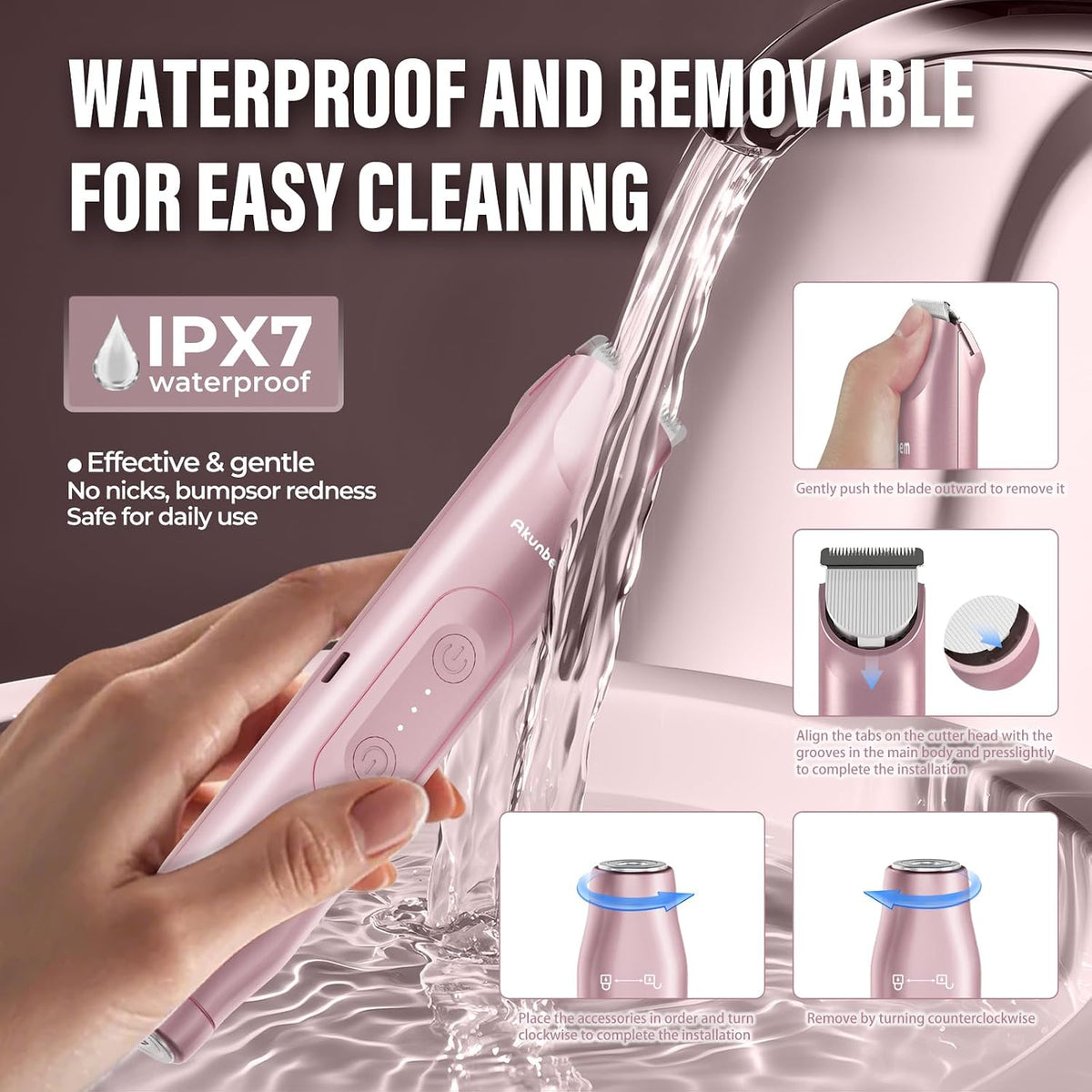 Painless Dual-Head Women Electric Shaver for Flawless Smooth Skin