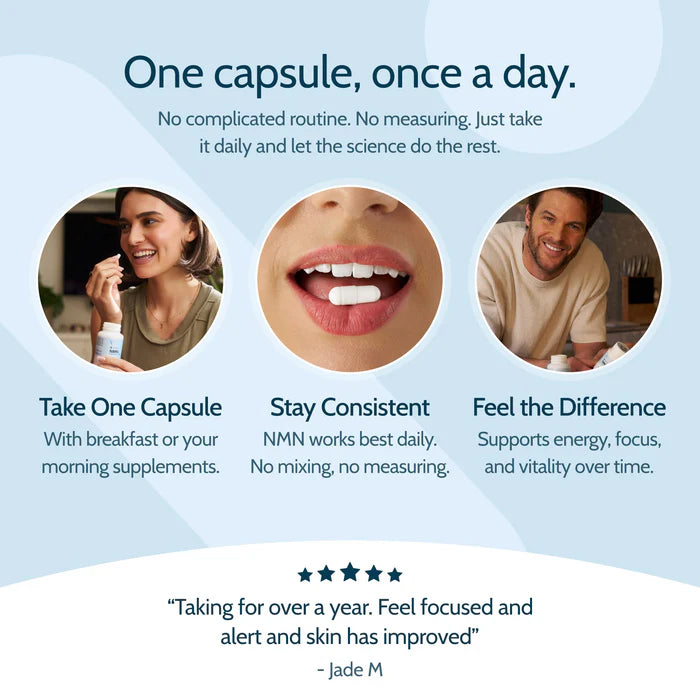 NMN Supplement – 99.9% Ultra-Pure Nicotinamide Mononucleotide For Peak Cellular Energy & Longevity