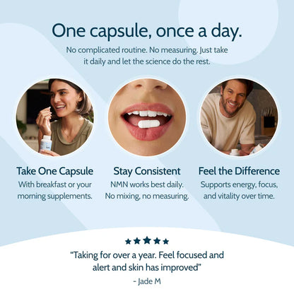 NMN Supplement – 99.9% Ultra-Pure Nicotinamide Mononucleotide For Peak Cellular Energy & Longevity