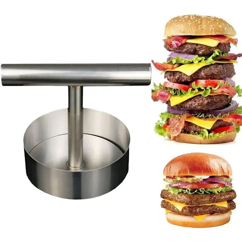 Effortless Stainless Steel Burger Press for Perfect Uniform Patties