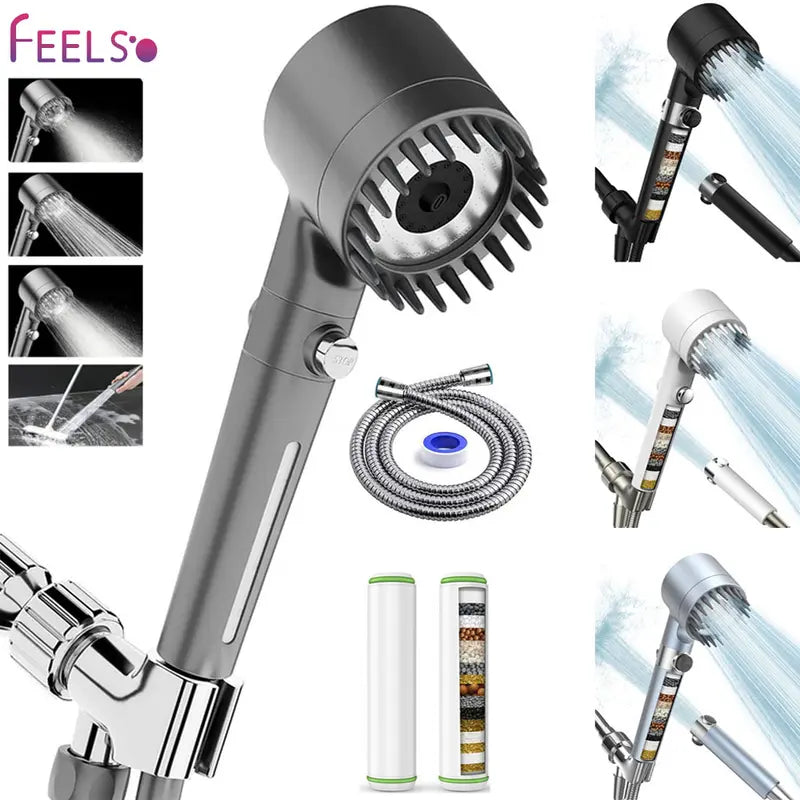 Filtered Shower Head - High-Pressure Micro Nozzle System For Cleaner, Stronger Daily Showers