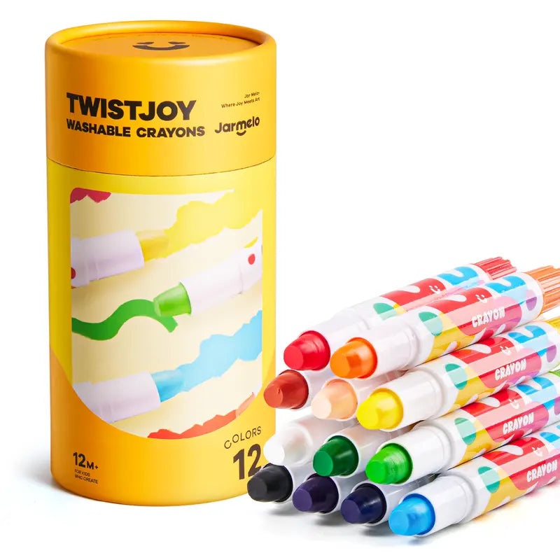 Jumbo Washable Silky Crayons for Mess-Free Toddler Fun