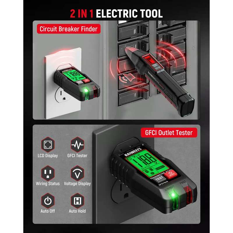 Smart Circuit Breaker Finder & Digital Socket Tester Kit