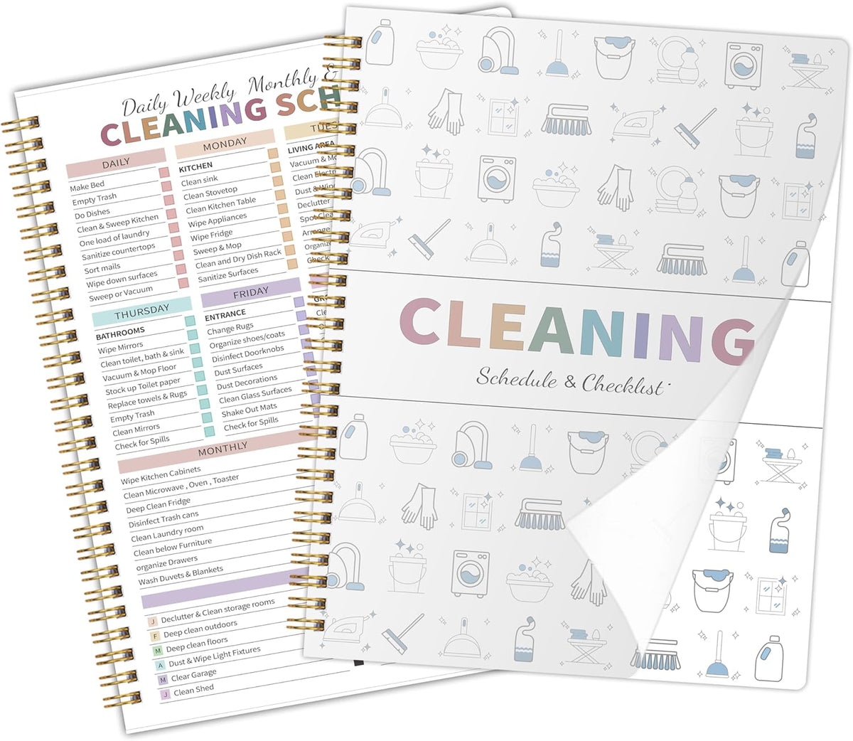 Never Forget a Cleaning Task Again With This Cleaning Schedule & Checklist Planner