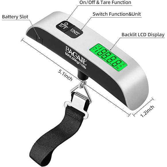 Know your luggage weight in seconds with a compact digital scale trusted by travelers worldwide