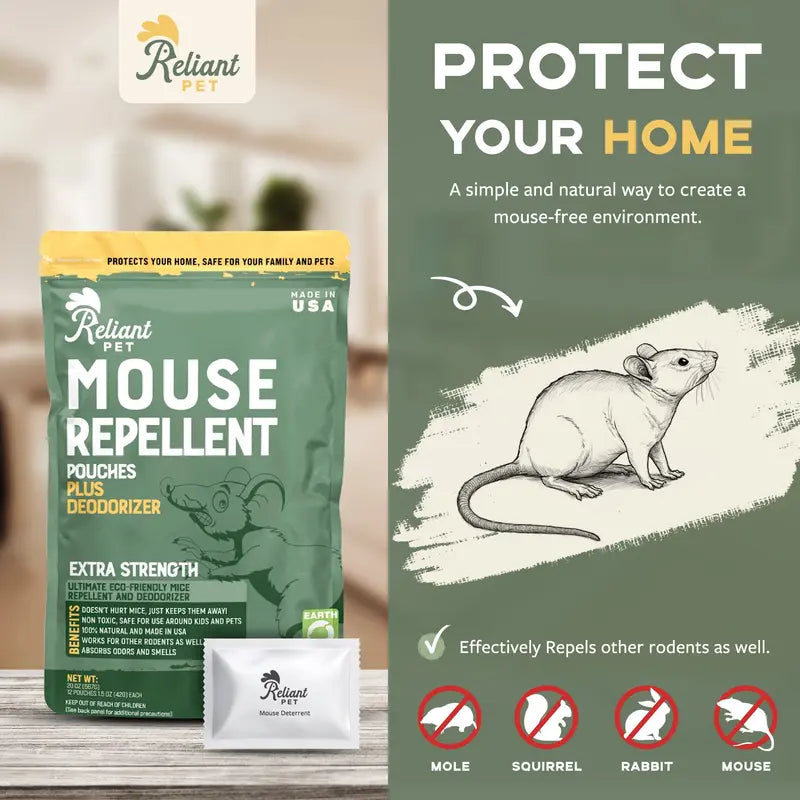 Natural Peppermint Mouse Repellent Pouches for Home