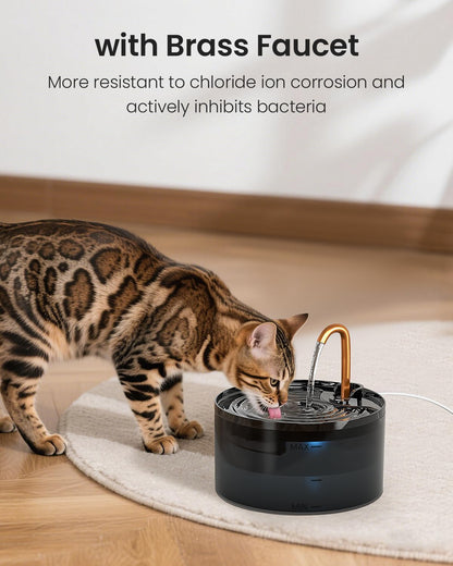 Ultra-Quiet 2.1L Pet Water Fountain with 6-Layer Purification