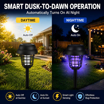Solar Bug Zapper Light – UV Insect Control & Ambient Garden Lighting for Outdoor Spaces