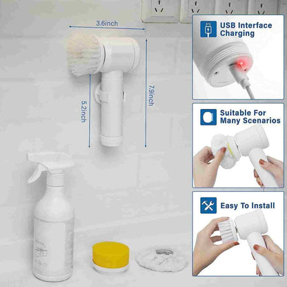 Cordless Electric Spin Scrubber Power Brush for Bathroom Kitchen Tile Cleaning