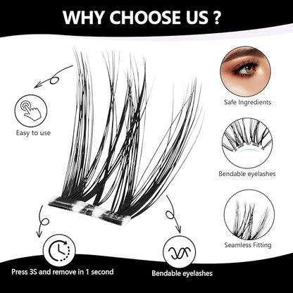No-Glue Press-On Eyelash Extensions: Professional Look in 3 Seconds
