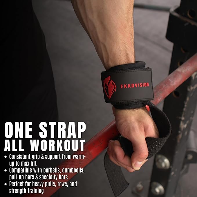 Non-Slip Grip Support with Ultimate D-Ring Lifting Straps