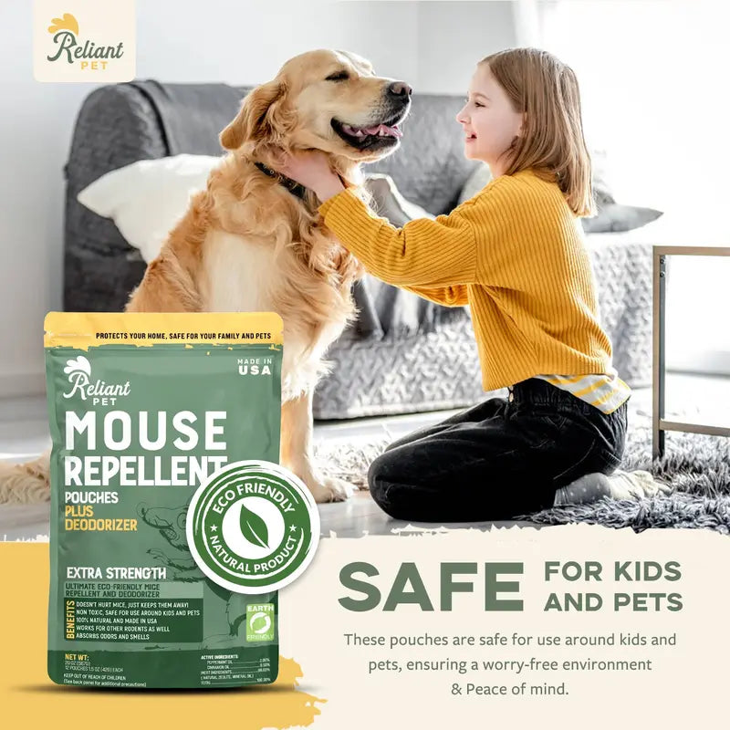 Natural Peppermint Mouse Repellent Pouches for Home