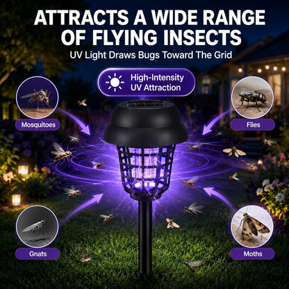 Solar Bug Zapper Light – UV Insect Control & Ambient Garden Lighting for Outdoor Spaces