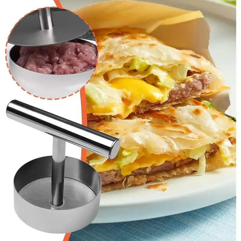 Effortless Stainless Steel Burger Press for Perfect Uniform Patties