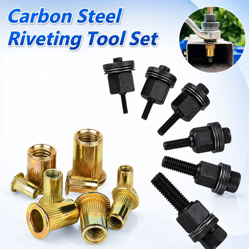 Heavy Duty Drill Adapter Rivet Nut Tool Set (M3-M8)