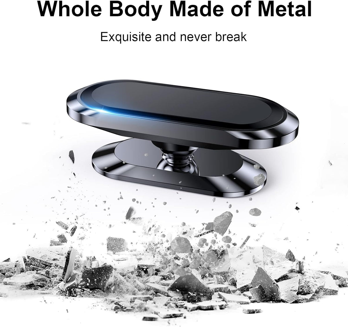 Ultra-Strong N52 Magnetic Alloy Car Phone Mount with 360° Rotation