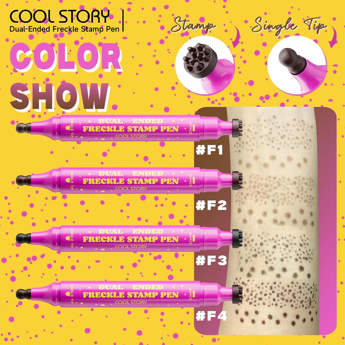 Faux Freckle Stamp Pen - Dual-Ended Stamp & Fine Tip For Natural Sun-Kissed Freckles