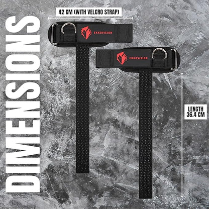 Non-Slip Grip Support with Ultimate D-Ring Lifting Straps