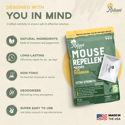 Natural Peppermint Mouse Repellent Pouches for Home