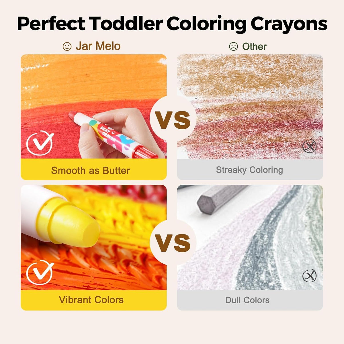 Jumbo Washable Silky Crayons for Mess-Free Toddler Fun
