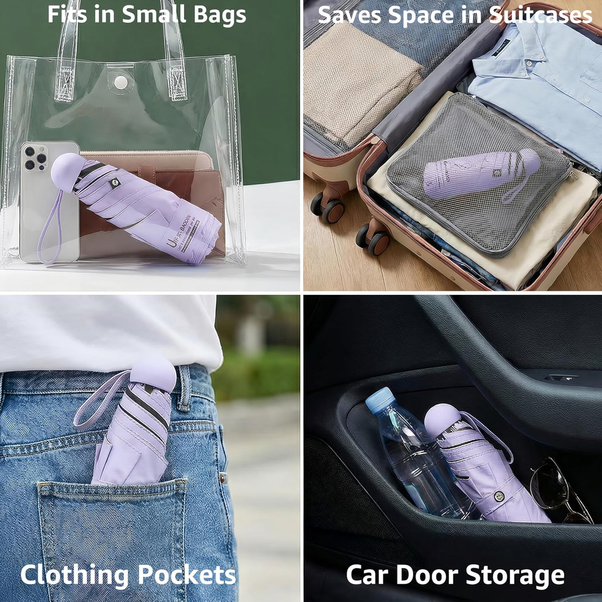 Ultra-Compact Pocket Capsule Umbrella with Hard Case
