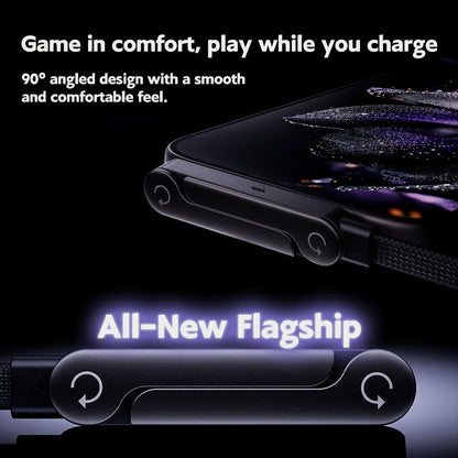 240W Fast Charging Cable with Built-in Foldable Phone Stand