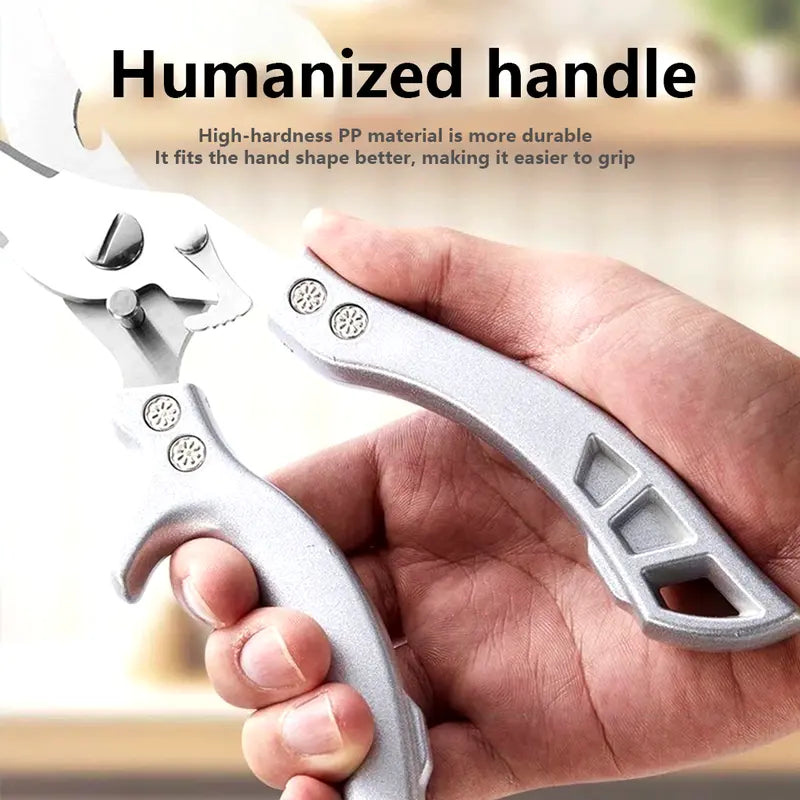 Heavy Duty Spring-Loaded Poultry Shears - Effortlessly Cut Through Bones & Tough Meat