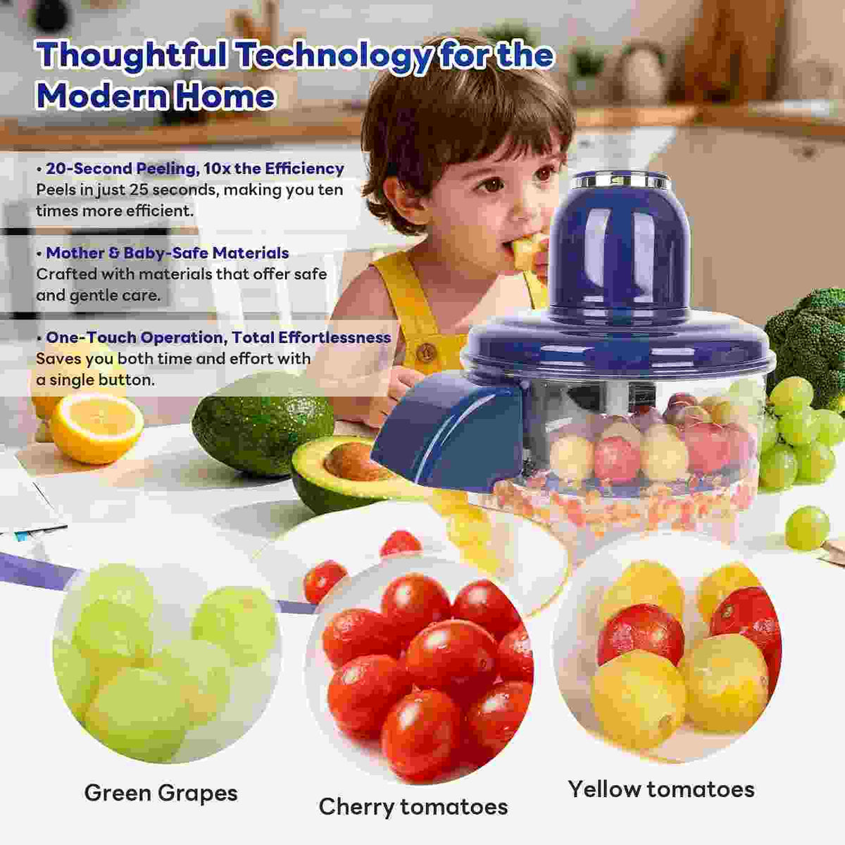 Effortless Hands-Free Automatic Small Fruit Peeler Machine