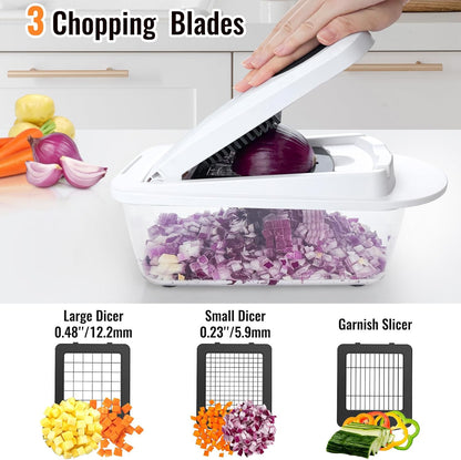 Upgraded version - 15 Blade All-in-1 Master Your Kitchen Prep in Seconds