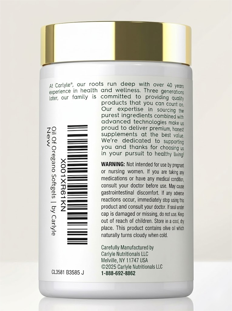 Natural Maximum Strength Oil of Oregano - 4000mg Herbal Defense