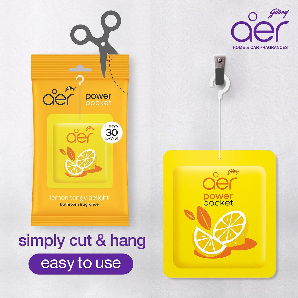 Hanging Air Freshener Pockets - 30-Day Passive Freshness For Bathrooms & Small Spaces