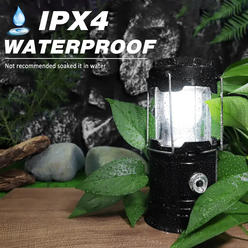 Ultra-Bright Solar Rechargeable LED Camping Lantern & Torch