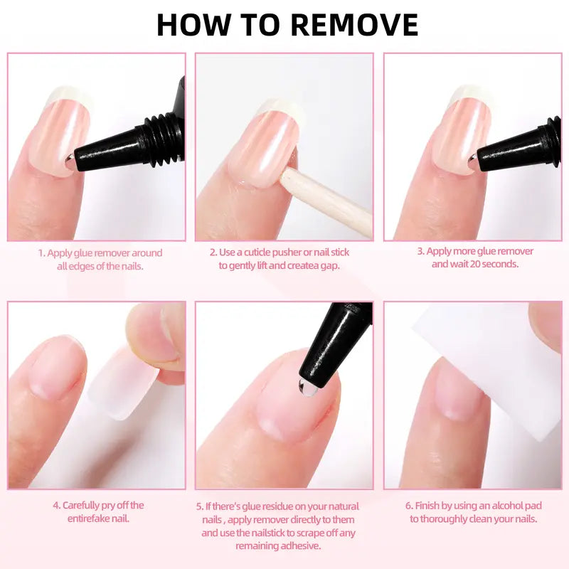 Press-On Nails Set - Salon-Style Milky White Finish For Instant Natural Elegance