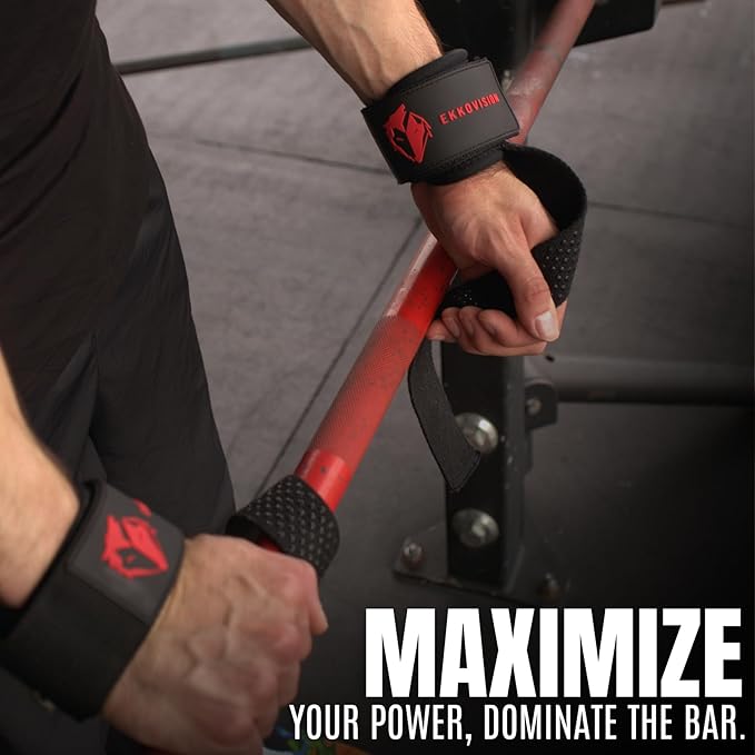 Non-Slip Grip Support with Ultimate D-Ring Lifting Straps