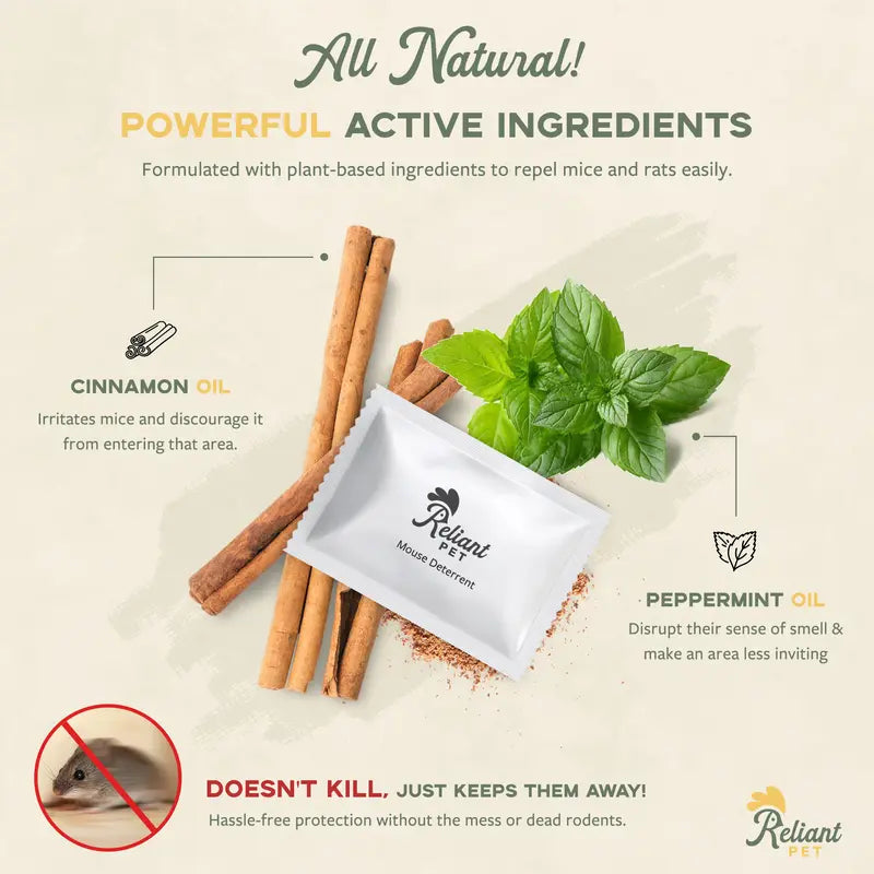 Natural Peppermint Mouse Repellent Pouches for Home