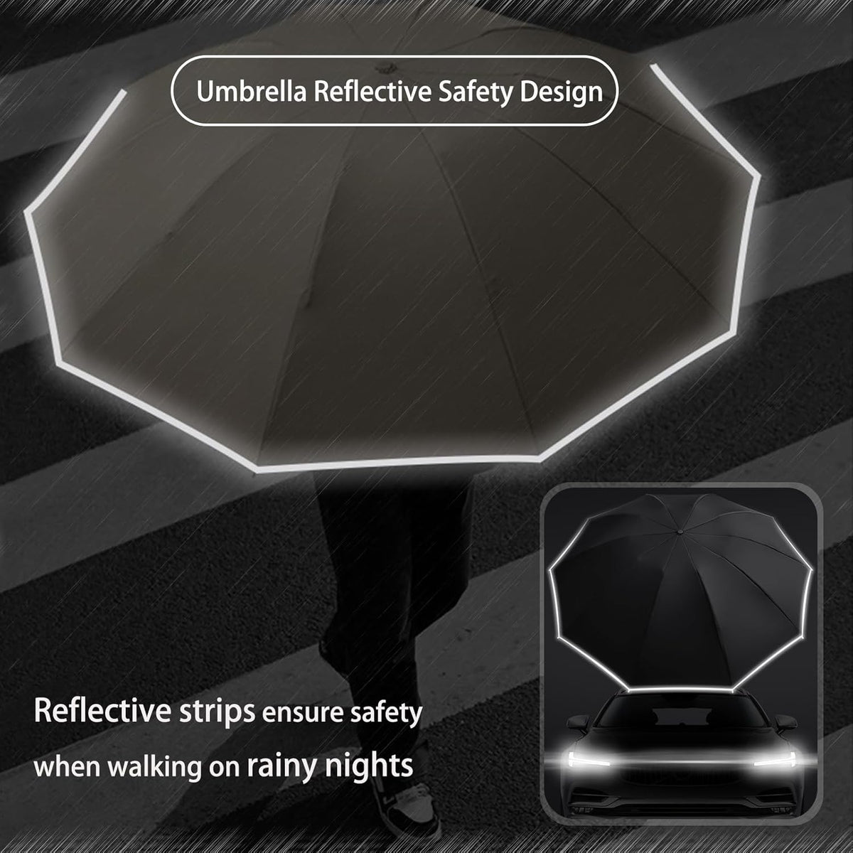 Stay Dry, Stay Safe — The Ultimate Inverted Umbrella.