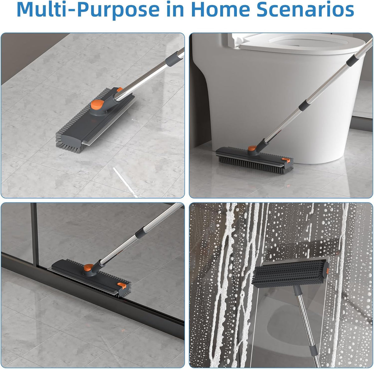 Deep Clean Without Bending: 3-in-1 Power Scrubber