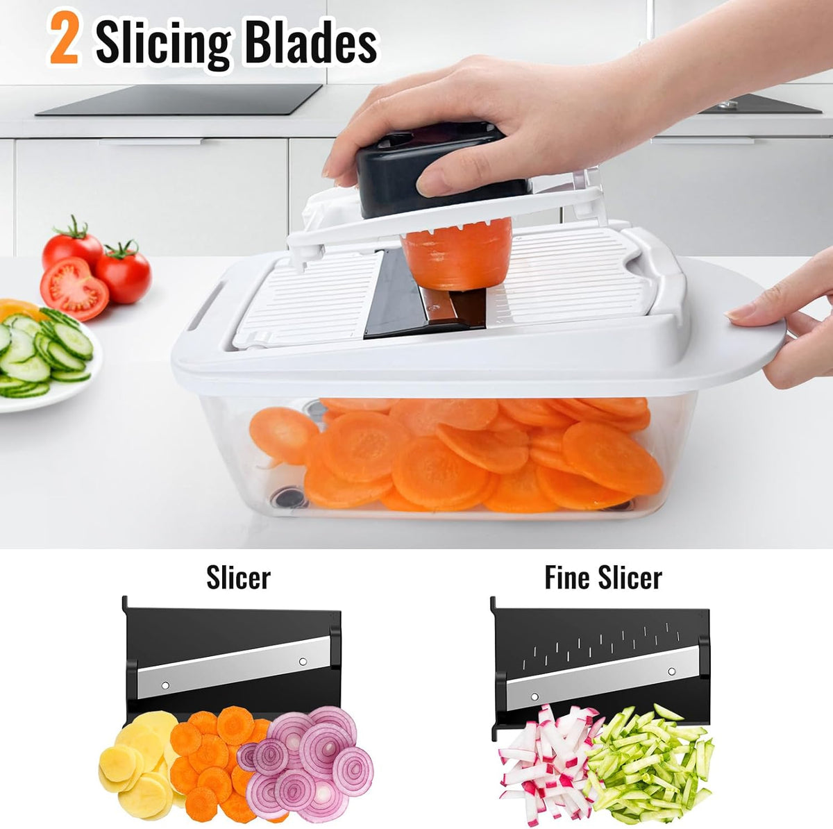 Upgraded version - 15 Blade All-in-1 Master Your Kitchen Prep in Seconds