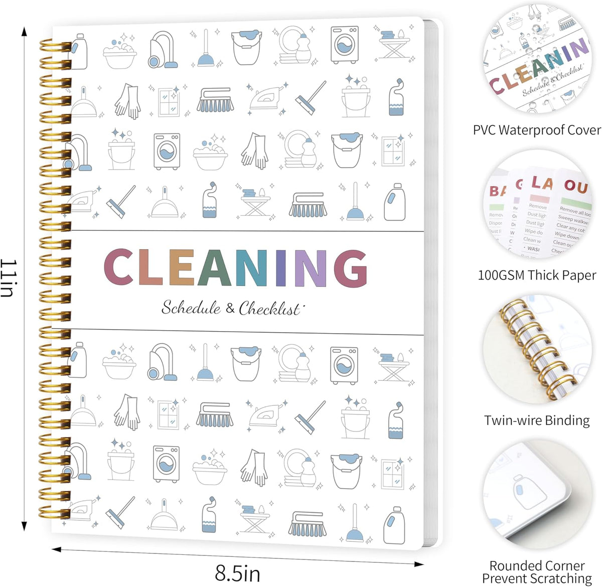 Never Forget a Cleaning Task Again With This Cleaning Schedule & Checklist Planner
