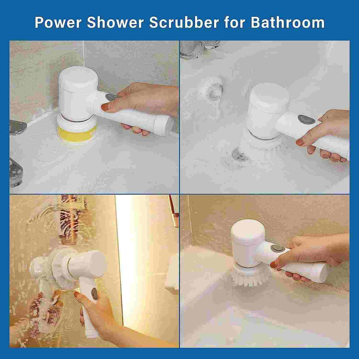 Cordless Electric Spin Scrubber Power Brush for Bathroom Kitchen Tile Cleaning