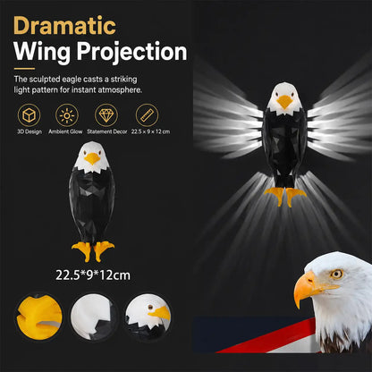 Transform Your Space with the Stunning Wireless Magnetic Eagle LED Projector Wall Lamp