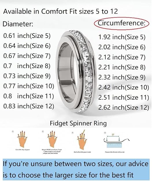 Titanium Fidget Ring – Smooth Spinner Mechanism For Instant Anxiety Relief